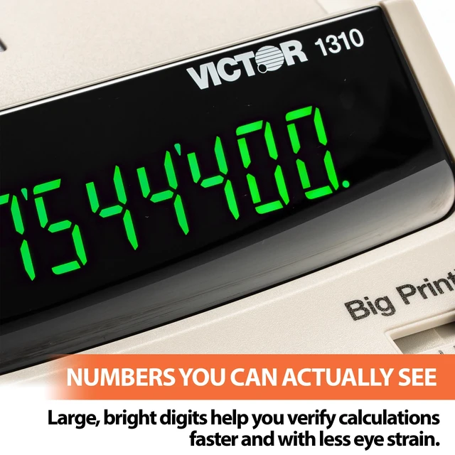Alt view image 2 of 7 - Big Print 12-Digit Thermal Printing Calculator, Fast Ink-Free 6.0 Lines-Per-Second Printing with Cost, Sell and Margin Keys, Dot Matrix Display, Plastic Enclosure, 10 x 7.8-Inches, White (1310)