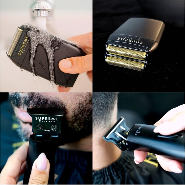 Alt view image 5 of 7 - T-Shaper Trimmer & Crunch Foil Shaver Kit Black | Zero-Gap DLC Trimmer & Double Foil Shaver for Hair, Beard, Lineups, Fades & Finishing ST5206 + STF602