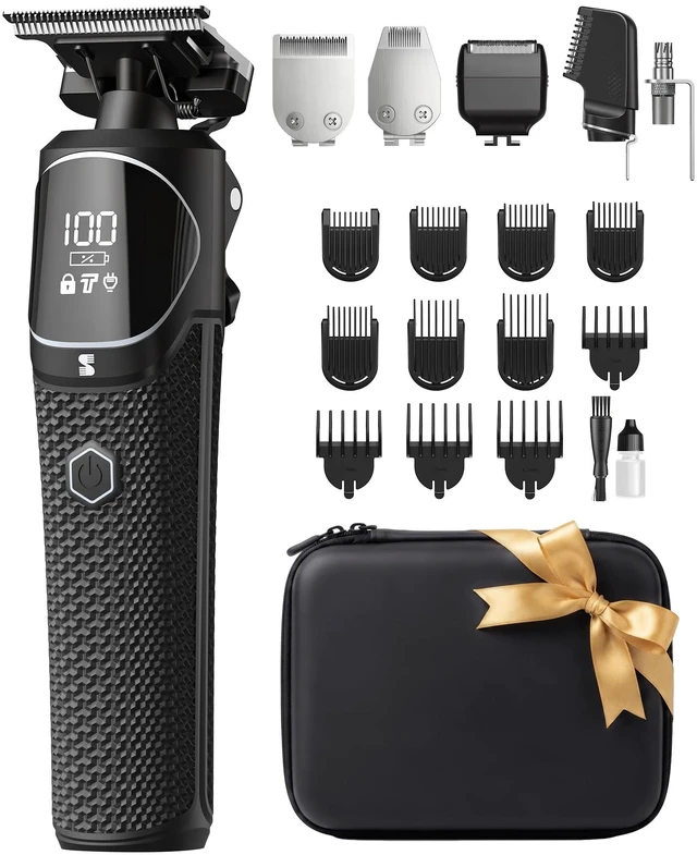 Main image of All-in-One Beard Trimmer for Men, Electric Shaver & Grooming Kit | Men's Electric Razor, Mustache, Nose and Body Hair, 11 Guide Combs, 7500 RPM Motor, Waterproof Wet/Dry Use, 270-Min Runtime