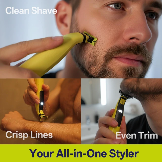 Alt view image 2 of 7 - Electric Razor for Men, Body Shaver Beard Trimmer, Nose Head