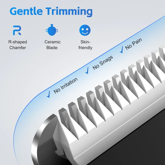 Alt view image 3 of 7 - Manscape Body Hair Trimmer for Men, Waterproof Groin Trimmer, Electric Razor Ball Shaver for Chest Pubic Leg Arm Underarm Back Nose, Rechargeable Wet/Dry Groomer, Black