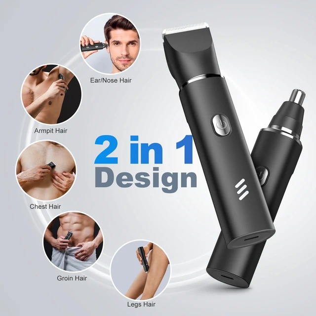 Alt view image 7 of 7 - Manscape Body Hair Trimmer for Men, Waterproof Groin Trimmer, Electric Razor Ball Shaver for Chest Pubic Leg Arm Underarm Back Nose, Rechargeable Wet/Dry Groomer, Black