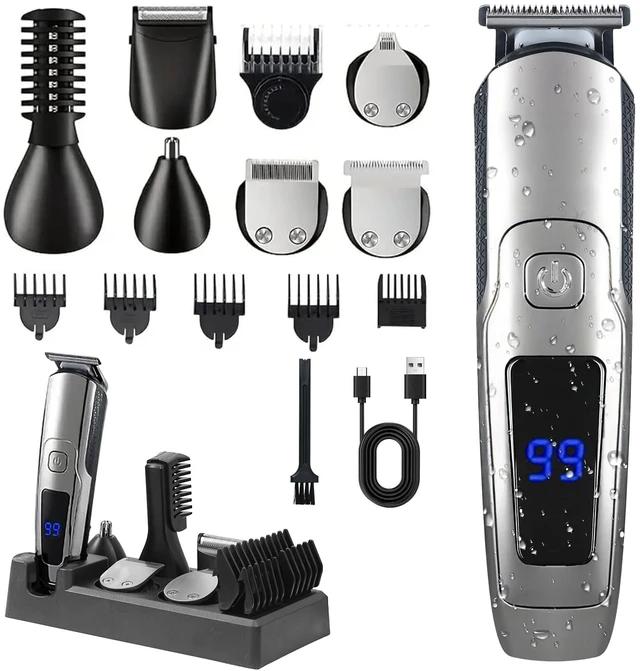 Main image of Beard Trimmer for Men, 20 Length Settings, 14-in-1 Cordless Grooming Kit, Waterproof Electric Razor for Men, Hair Trimmer, Nose Hair Trimmer, Cordless Hair Clippers