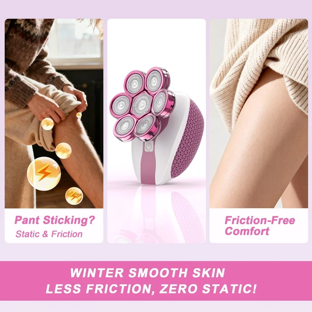 Alt view image 4 of 7 - Electric Razors for Women, 7D Shavers for Women with LED Display, Rechargeable Waterproof Electric Shaver, Multi-Function Body Hair Shaver Grooming Kit for Legs/Face/Armpits/Bikini(Pink)