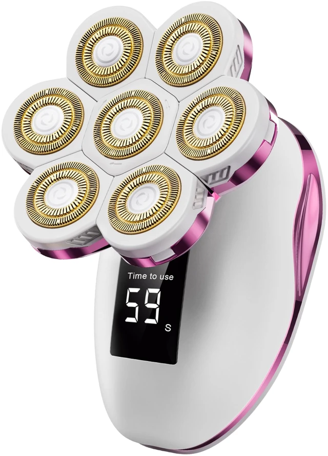 Main image of Electric Razors for Women, 20K Gold Plated Blades, Sensitive Skin | 7D Floating Blade Head, IPX8 Waterproof, 120 Mins Runtime, USB-C Fast Charging, for Face, Legs, Arms, Bikini Area