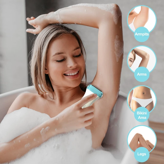 Alt view image 2 of 7 - Painless Women's Electric Razor & Bikini Trimmer - Waterproof Cordless Foil Shaver for Body,Legs,Underarms & Bikini Line,Wet/Dry TikTok Viral Hair Removal,viridity/Y6QA