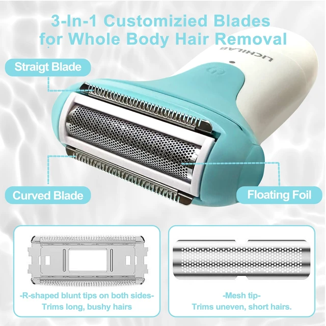 Alt view image 4 of 7 - Painless Women's Electric Razor & Bikini Trimmer - Waterproof Cordless Foil Shaver for Body,Legs,Underarms & Bikini Line,Wet/Dry TikTok Viral Hair Removal,viridity/Y6QA