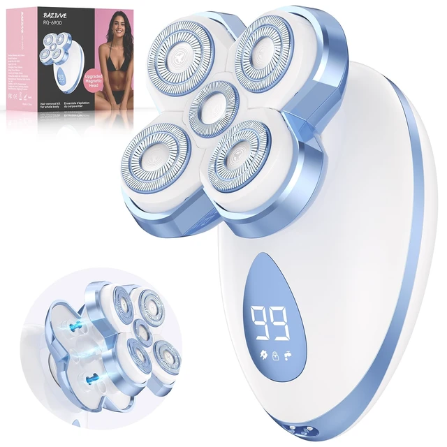 Main image of Electric Razors for Women Leg, Magnetic Lady Shaver for Everything Blue | Painless Rotary Hair Remover for Legs Arms Face, Lady Trimmer for Sensitive Skin - Wet Dry Shaver Rechargeable