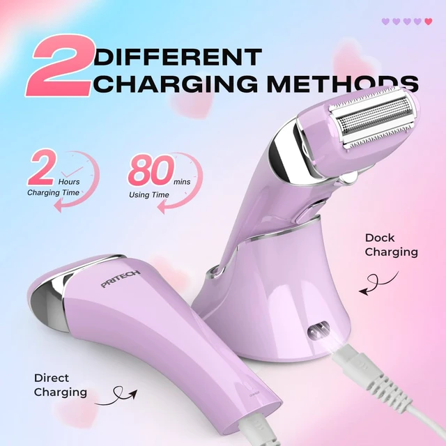 Alt view image 5 of 6 - Electric Razor for Womens Wet & Dry Electric Shaver for Legs & Body Shaver Waterproof Lady Shaver for bikini trimmer, Cordless Body Razor with Hypoallergenic Foil Blade, Easy to Clean, Gift for women