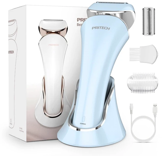 Main image of Electric Razor for Women Wet/Dry Electric Shaver for Women Blue | Waterproof Lady Shaver for Legs Arm Underarm Bikini Public Body Razor with One Extra Foil Blad, Portable Women Bikini Trimmer