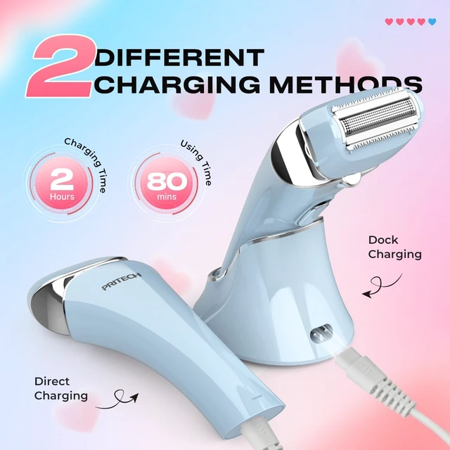 Alt view image 5 of 6 - Electric Razor for Women Wet/Dry Electric Shaver for Women Blue | Waterproof Lady Shaver for Legs Arm Underarm Bikini Public Body Razor with One Extra Foil Blad, Portable Women Bikini Trimmer