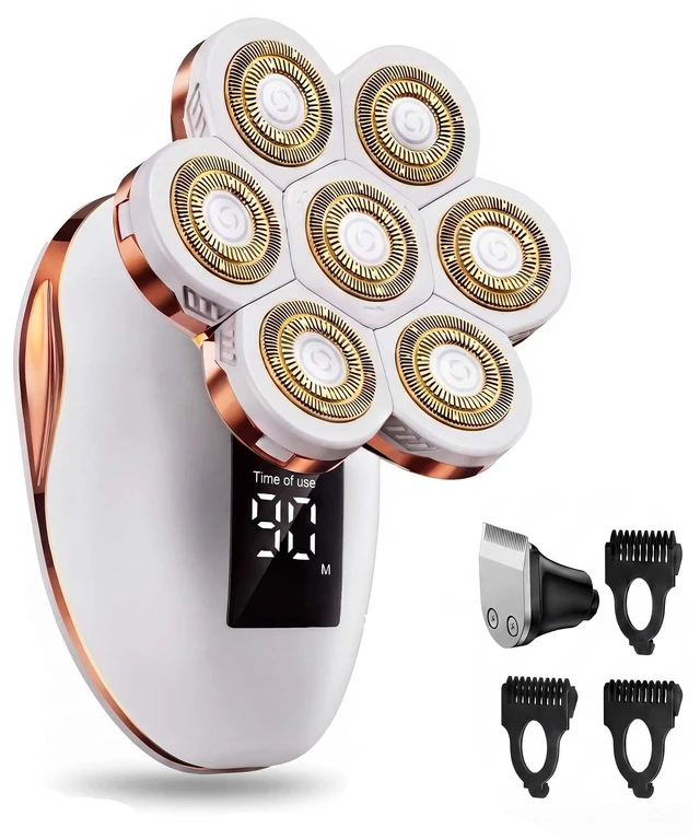 Main image of Electric Razors for Women - 7D Rotary Shaver for Waterproof | 2-in-1 Trimmer & Razor, Travel Lock, LED Display, Type-C Charging, Razors for Women, Shaver for Legs