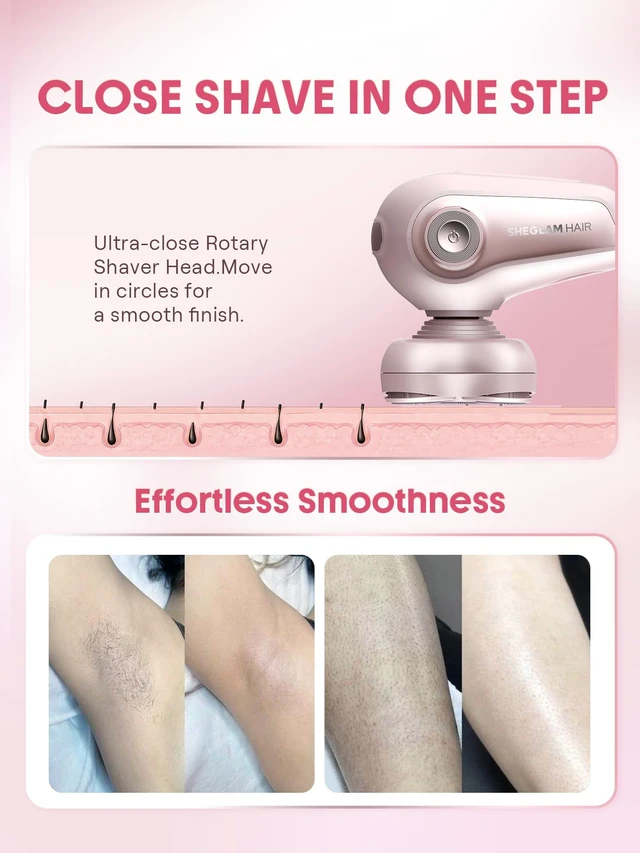 Alt view image 4 of 7 - Electric Razors for Women, 4-in-1 Electric Shaver with 5-Head 3D Floating Blades, Painless Body Hair Remover for Legs Arms Face, IPX7 Waterproof Wet Dry, USB-C Rechargeable, LED Display