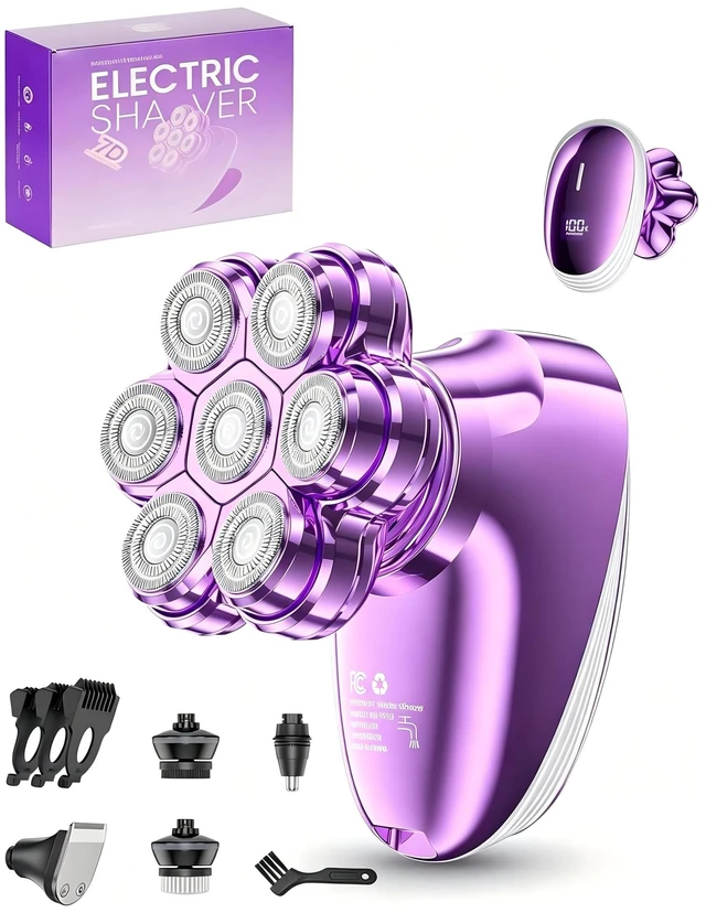 Main image of 5-in-1 Electric Razors for Women, 7D Electric Shavers for Womens Full Body Legs, IPX7 Waterproof Wet Dry Travel Bikini Trimmers for Lady Face Bikini Arms Underarms