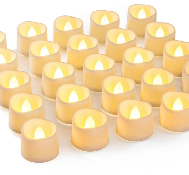 Main image of 72-Pack Novelty Flickering Flameless Tea Light Candles, 200+ Hours | LED Battery Operated Tealights for Wedding Receptions, Banquets, Event Venues, Halloween, Christmas Displays and Celebrations
