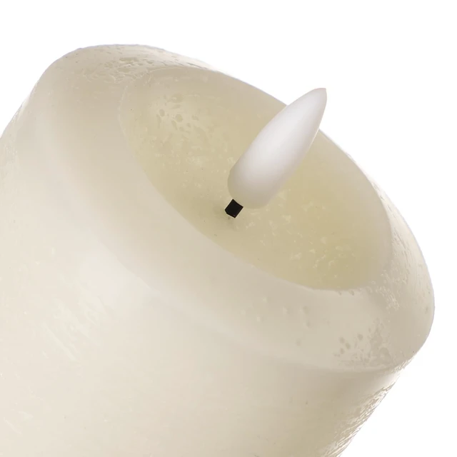 Alt view image 6 of 7 - Flameless Pillar Candles with Remote, Real Wax Electric Candles | Ivory Battery Operated LED Candle with Timer for Home Living Room, Bedroom, Party Decor, Set of 3