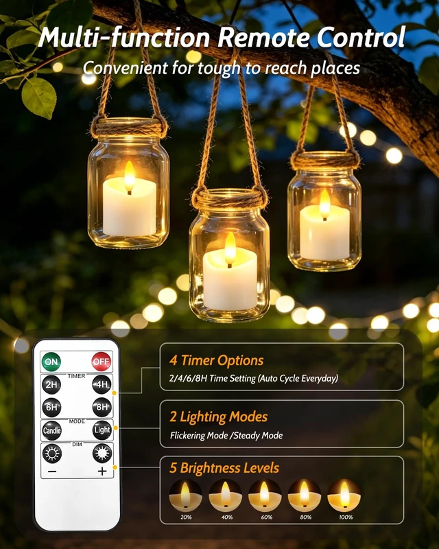 Alt view image 3 of 7 - 12 Pack Small Rechargeable Flameless Candles with Remote Timer | 1.5"x2" LED Tea Lights Votive Fake Candles Flickering Mini Candles Battery Operated for Halloween Wedding Party Home Decor