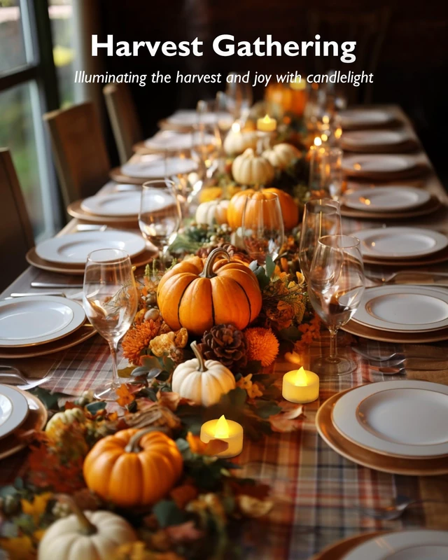 Alt view image 4 of 7 - 24-Pack Flameless Tea Lights Candles Battery Operated, 200+ Hours | Flickering LED Tealights for Halloween Parties, Rustic Fall Weddings, Fireplace Mantels, Prayer Altars and Christmas Villages