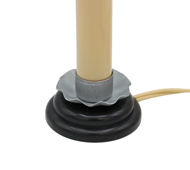 Alt view image 6 of 6 - 7 Inch Electric Rustic Country Candle Lamp with On/Off Switch, 5 Foot Ivory Cord, Metal Base and 5W Silicone Bulb Included