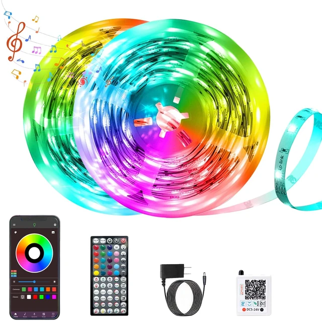 Main image of Led Lights for Bedroom 150FT (2 * 75FT), RGB Led Strip Lights | Music Sync, Remote and App Control Led Light Strip Indoor, Color Changing Led Lights for Room Home Decor