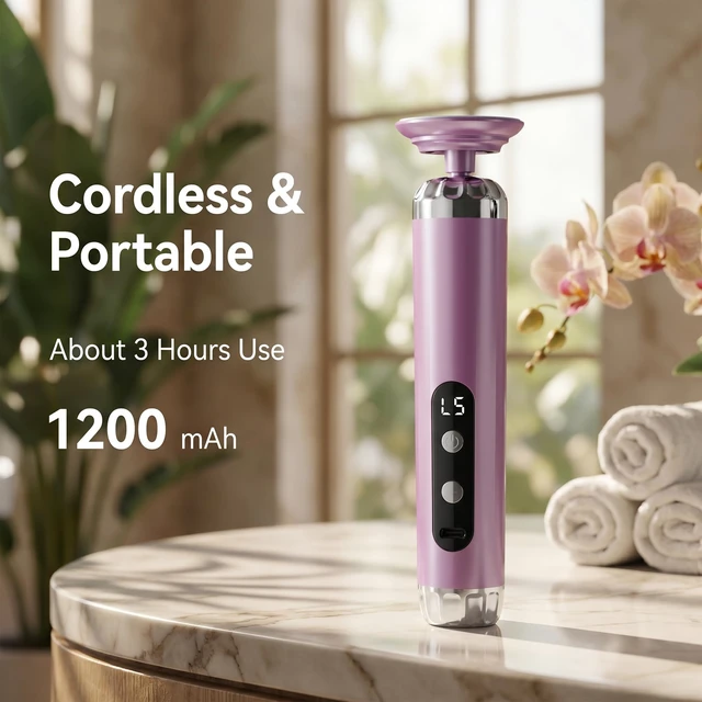 Alt view image 6 of 7 - Electric Callus Remover for Feet, Cordless Foot Sander with 5 Speeds | Upgraded 1200RPM, 3-in-1 File, LED Display, 3-Hour Battery, 50 Discs, Heel Grinder, Home Pedicure Gift for Women Men