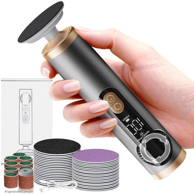 Main image of Upgraded Electric Foot Callus Remover FSA&HSA Eligible | Stepless Adjustable Speed, Professional Pedicure Tools, 40PCS Sandpaper Discs, Heel Scraper for Cracked Heels & Dry Dead Skin