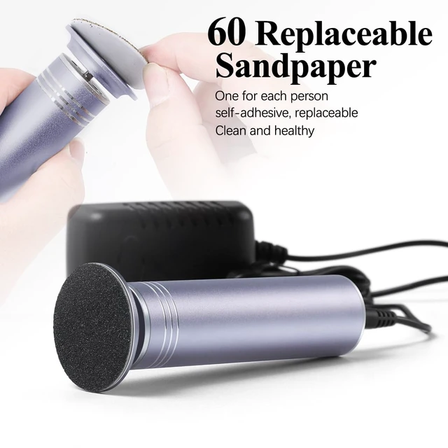Alt view image 4 of 7 - Upgraded Electric Callus Remover for Feet 1200rpm, Adjustable Speed Professional Electric Foot Sander Foot Filer Women Men Pedicure Tools for Feet Callus Remover, FCR-2 Gray