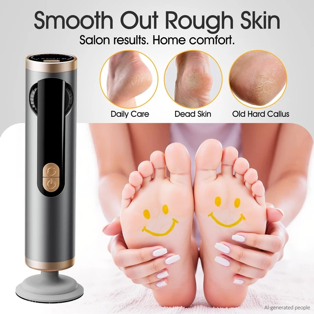 Alt view image 6 of 7 - Upgraded Electric Foot Callus Remover FSA&HSA Eligible | Stepless Adjustable Speed, Professional Pedicure Tools, 40PCS Sandpaper Discs, Heel Scraper for Cracked Heels & Dry Dead Skin