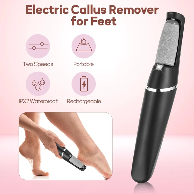 Alt view image 2 of 6 - Callus Remover for Feet, Electric Foot Filer, Pedicure Tools -Black | Rechargeable Foot Grinder, Removes Dry Hard & Dead Skin, Ideal Gift