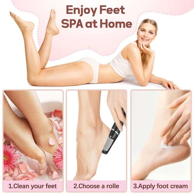 Alt view image 6 of 6 - Callus Remover for Feet, Electric Foot Filer, Pedicure Tools -Black | Rechargeable Foot Grinder, Removes Dry Hard & Dead Skin, Ideal Gift