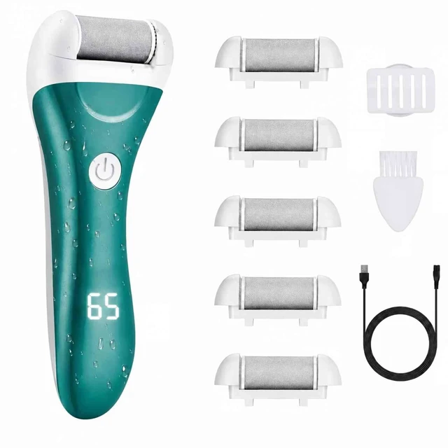 Main image of Callus Remover for Feet, Electric Foot File Callus Removers Rechargeable Waterproof Pedicure Tools Foot Scrubber Shaver Feet Care Tool for Cracked Heels Dead Skin Green