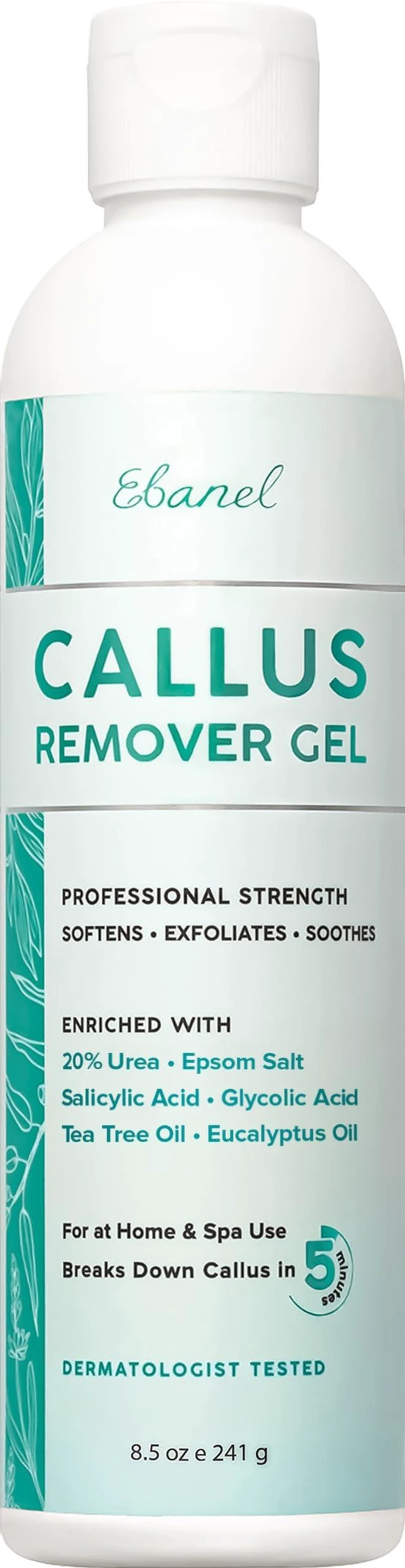 Main image of Salon Grade Callus Remover for Feet with 20% Urea, Pedicure Gel Peel | with Salicylic Acid, Glycolic Acid, Epsom Salt, Heel Toe Foot Callus and Dead Skin Remover Gel for Feet, Cracked Heel Repair