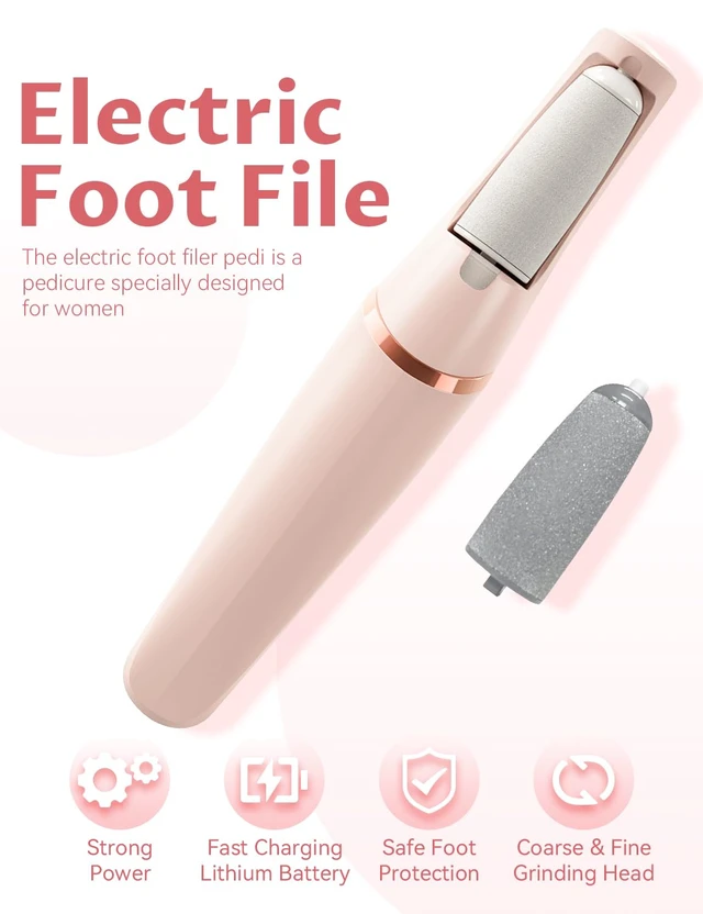 Alt view image 2 of 7 - Callus Remover, 2026 Upgraded 3rd Electric Callus Removers for Feet, Foot File Callus Remover Pedicure Tools with 2 Speeds, for Dry/Calluses/Cracked/Hard Skin - Soft Smooth Skin (Pink)