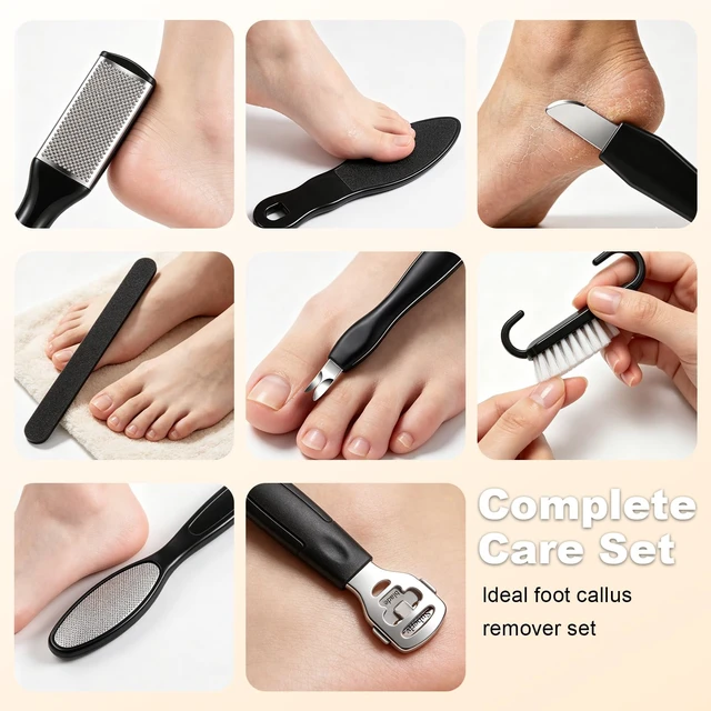 Alt view image 6 of 7 - Electric Foot Callus Remover, IPX6, Rechargeable, 3 Roller Heads, Waterproof Foot Scrubber, 15-in-1 Professional Pedicure Kit for Dead, Hard, Cracked Dry Skin (Black)