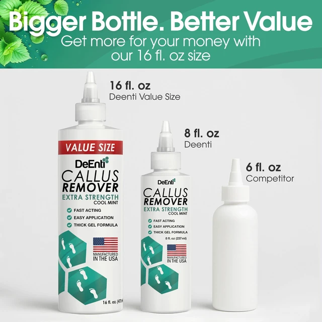 Alt view image 2 of 7 - Foot Callus Remover Gel, Dead Skin Remover for Feet, 16oz Cool Mint | Extra-strength Cool Mint callus remover gel melts dead, cracked skin for smooth heels, a salon-grade at-home pedicure formula