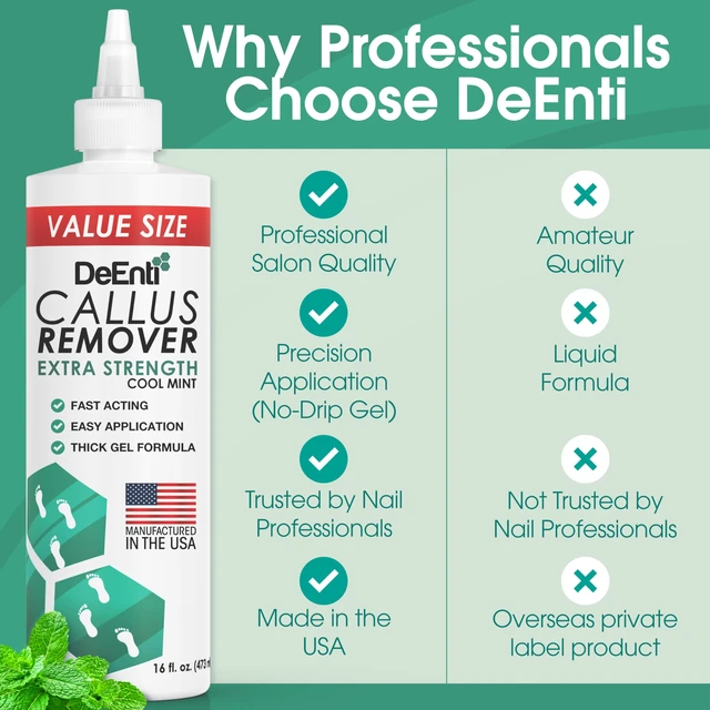 Alt view image 6 of 7 - Foot Callus Remover Gel, Dead Skin Remover for Feet, 16oz Cool Mint | Extra-strength Cool Mint callus remover gel melts dead, cracked skin for smooth heels, a salon-grade at-home pedicure formula
