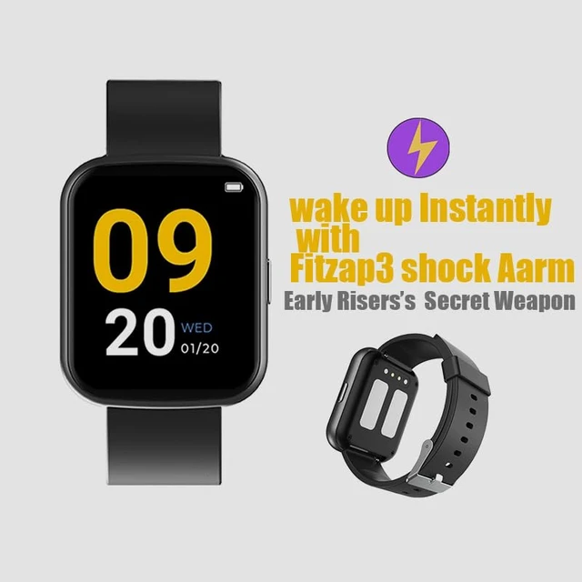 Alt view image 2 of 7 - Electric Shock Alarm Clock for Heavy Sleepers | Wearable Silent Strong Zap Alarm Clock | Shock Pulse for Self-Discipline and Combat Fatigue | With 1.69 Touch Screen