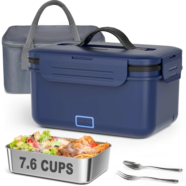 Main image of Cordless Electric Lunch Box for Adults, 1.8L Rechargeable Heated Lunch Box Food Warmer, Portable Self Heating for Men/Women/Office/Car, Lonchera Eléctrica Portátil Battery Powered Father's Gift