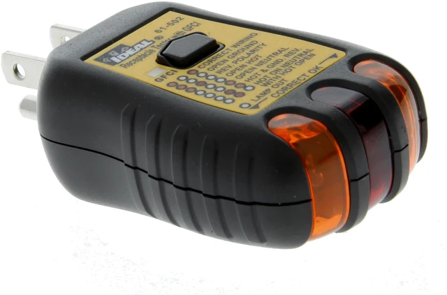 Alt view image 2 of 6 - Electrical 61-502 120V AC GFCI Receptacle Tester