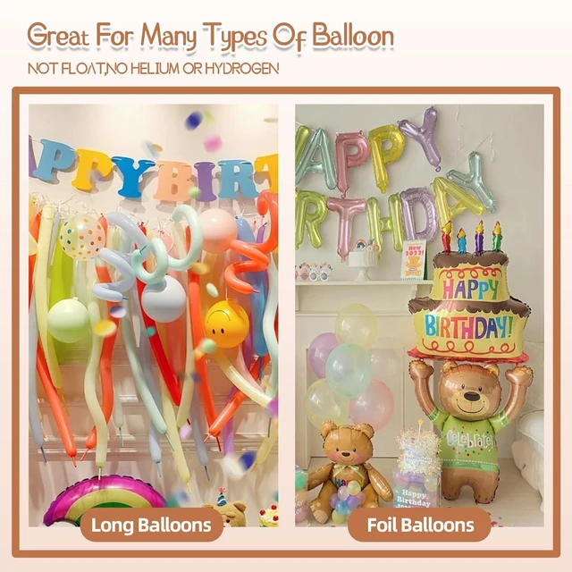 Alt view image 3 of 6 - 260 Balloon Pump Electric, Blue | Portable, Automatic Dual Nozzle Inflator, Long Animal Balloons, Birthday Gender Reveal Baby Shower, Party Decorations