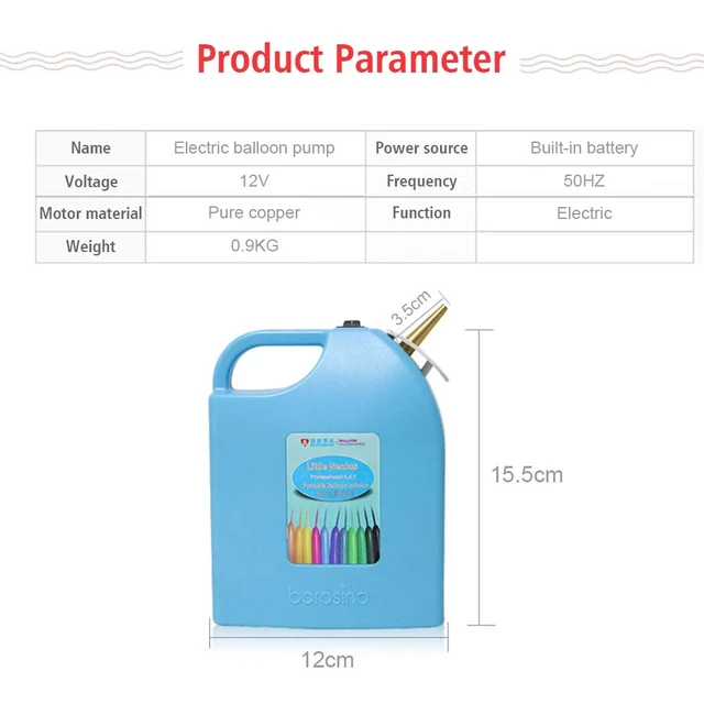 Alt view image 3 of 7 - Portable Electric Balloon Inflator Electric Balloon Pump Rechargeable Twisting Modeling Balloon Pump Electric Balloon Pump Air Balloon Blower for Birthday/Party/Decoration (Blue)