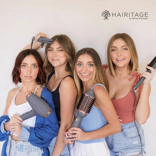 Alt view image 6 of 6 - Volumizing One Step Blow Dry Brush + Hair Dryer for Curling + Straightening - Ceramic Tourmaline Blowout Brush + Volumizer - Hair Styler for Smooth Shiny, Frizz-Free Styles - Matte Grey