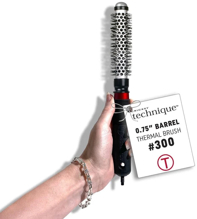 Main image of Technique Thermal Hair Brush #300 0.75 for Blow-Drying, Curling, and Styling Heat-Retaining Barrel with Anti-Static Tourmaline Bristles, Round Thermal Brush, Not Electric, All Hair Types