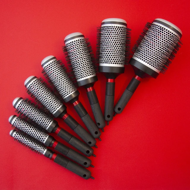 Alt view image 7 of 7 - Technique Thermal Hair Brush #300 0.75 for Blow-Drying, Curling, and Styling Heat-Retaining Barrel with Anti-Static Tourmaline Bristles, Round Thermal Brush, Not Electric, All Hair Types