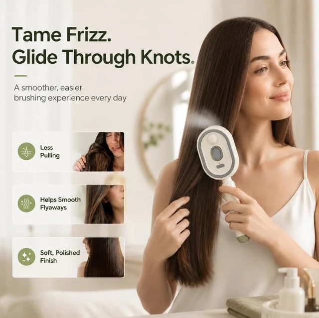Alt view image 3 of 6 - 2026 now electric steam brush(Beige)