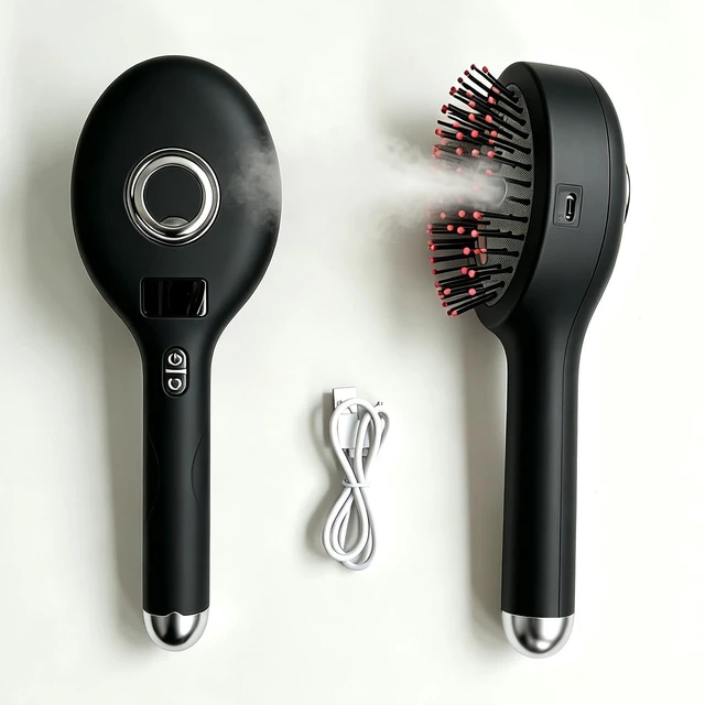 Main image of Electric Spray Air Cushion Massage Comb, Daily Hair Care Brush for Women | 3-in-1 Rechargeable Hair Brush for Detangling, Anti-Frizz, Scalp Care & Hydration/Gift for Mom, Wife/1-3H Long Battery Life