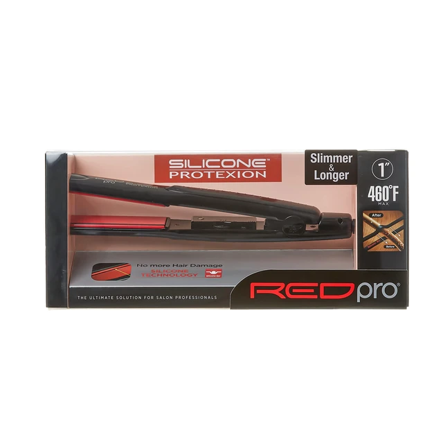 Alt view image 4 of 7 - Hair Straightener Silicone Protexion Flat Iron 1 Inch, Adjustable Temperature Setting, Ultra Thin, Lightweight, Suitable for All Hair Types