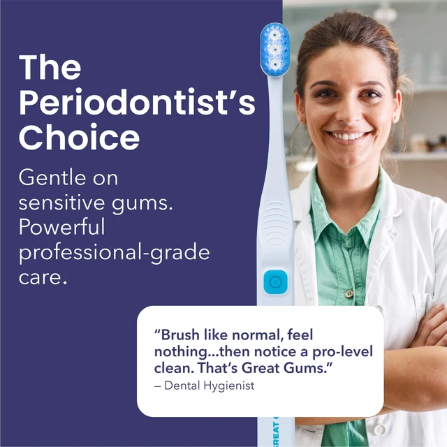 Alt view image 3 of 7 - Extra Soft Toothbrush for Sensitive Gums, Plaque Remover | Gum Recession, Electric Toothbrush for Oral Health, Plaque Removal, Periodontal Care, Plaque Remover for Teeth, Gum Disease