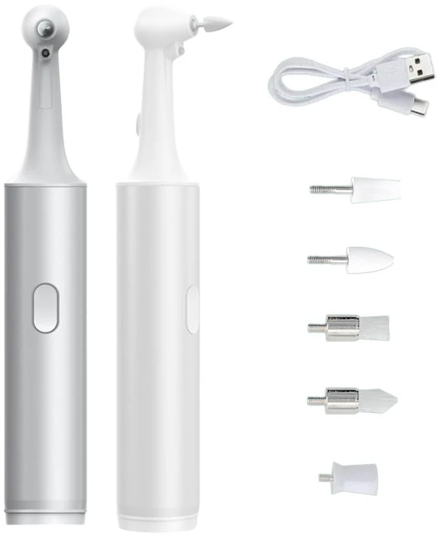 Main image of Ultrasonic Electric Teeth Polisher - Rechargeable Dental Calculus & Plaque Remover with 5 Heads, 3 Modes, and LED Light for At-Home Dental Care