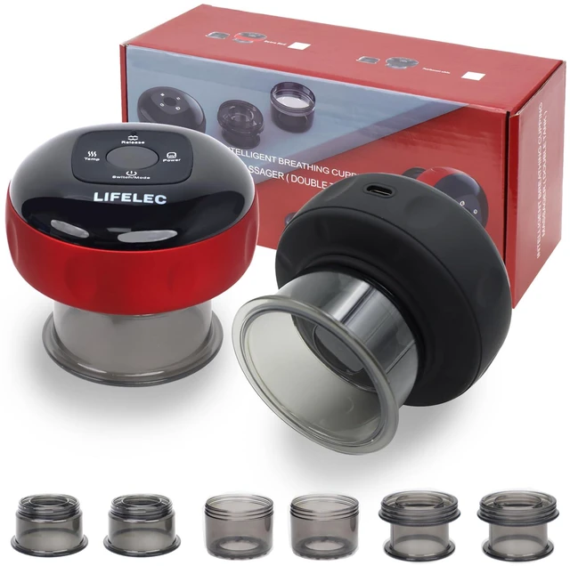 Main image of 2PCS Electric Cupping Therapy Set - 6 Cups (Large/Press/Move) | 12-Level Heat & Suction, Smart Red Light Therapy, Dual Massagers for Simultaneous Use, For Athletes, Fitness, Pain Relief